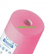 Простирадло одноразове спанбонд 0,8х100м/ 25г/м2 Doily рожевого кольору