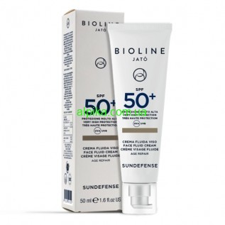 Антивіковий крем-флюід для обличчя з SPF 50+ / SPF 50+ Very Hich Protection Face Fluid Cream-Age Repair 50 мл BIOLINE JATO