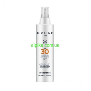 Молочко-спрей для тіла з SPF ЗО SUNDEFENS EHIGH PROTECTION MILK BODY SPRAY SPF 30 150ml. Bioline JaTo