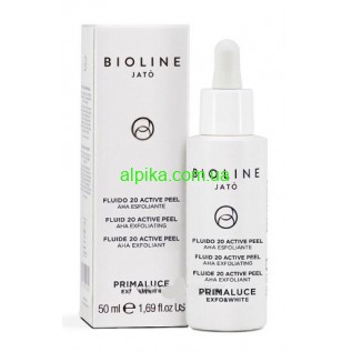 Primaluce Exfo White Fluid 20% Active Peel АНА Exfoliating /ексфолюючий пілінг флюід 20% ph-3.8  Bioline Jatò 50 мл