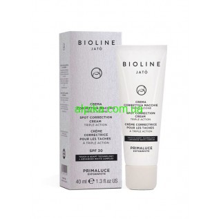 Spot correction cream SPF 30 triple action Primaluce Exfo&White / освітлюючий крем SPF30 потрійної дії Bioline jato 40 мл